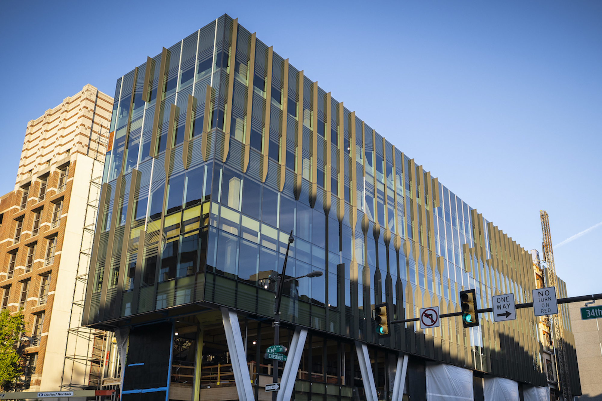 The exterior of Amy Gutmann Hall